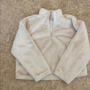 a new day Women's Cream Fleece Half-Zip Pullover